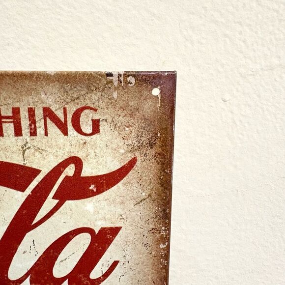 Coca-Cola 5 Cent Metal Sign - Delicious and Refreshing - 12.5" x 16" - NWOT - Picture 3 of 5